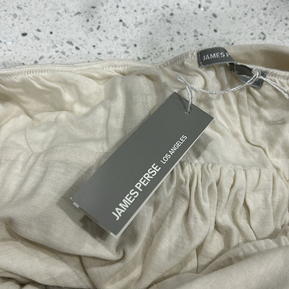 NWT James Perse Cotton Cross Strap Fit and Flare Neutral Minimalist Midi Dress - Picture 10 of 14